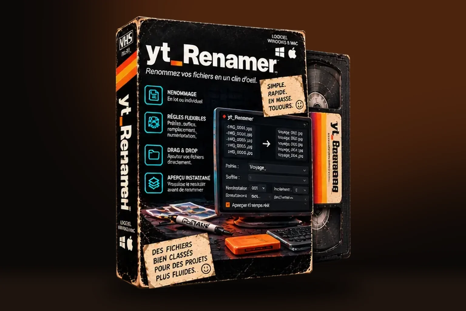 Jaquette VHS et cassette de yt_Renamer